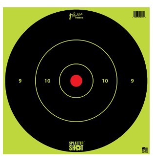 PROSHOT SPLATTER SHOT 12IN GREEN BULLSEYE TARGET - 5 QTY. PACK 12B-GREEN-TG-5PK - Taurus Savings